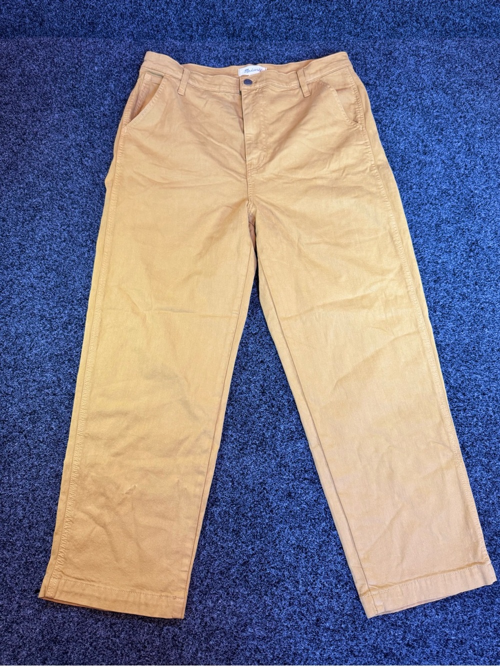 Madewell women’s mustard yellow straight leg jeans